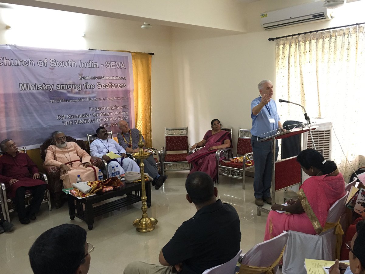 <a href="/revwright58/">Andrew Wright</a> addresses a gathering of the Church of South India on the creation of a #seafarers #welfare project in #Mangaluru