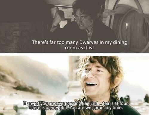 "I did, in the end, go back to my books and my armchair. But I was never again happy there without my dwarves."