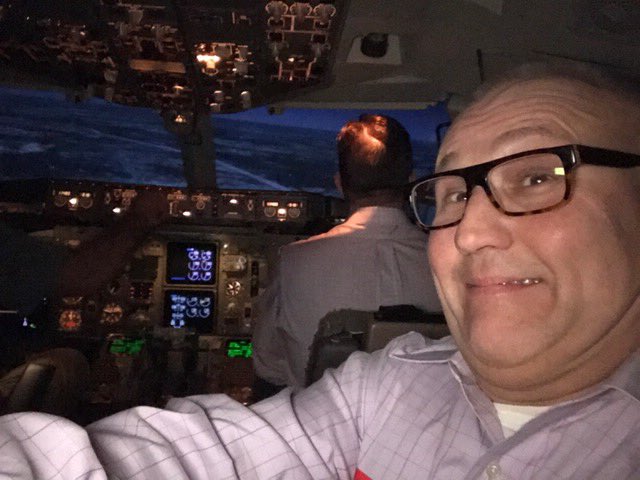 "flying" the <a href="/UPS/">UPS</a> simulator.   Thanks to Greg Braun and the <a href="/RotaryLouKY/">Rotary Club of Louisville</a> for the fun.