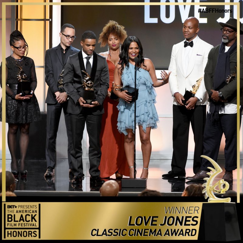 20 years and it's still everyone's fav! Congrats to the cast of #LoveJones @nialong <a href="/LarenzTate/">Larenz Tate</a> <a href="/LisaNCarson/">Lisa Nicole Carson</a> <a href="/IWashington/">The Disruptor💥</a> #ABFFHONORS