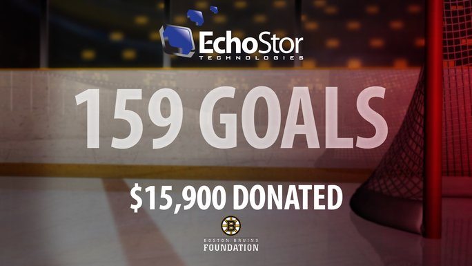 NESN's tweet photo. For every goal the @NHLBruins score this season, @EchoStor Technologies will donate $100 to the Boston Bruins Foundation. #GoBruins https://t.co/ZizM4Cv6OC
