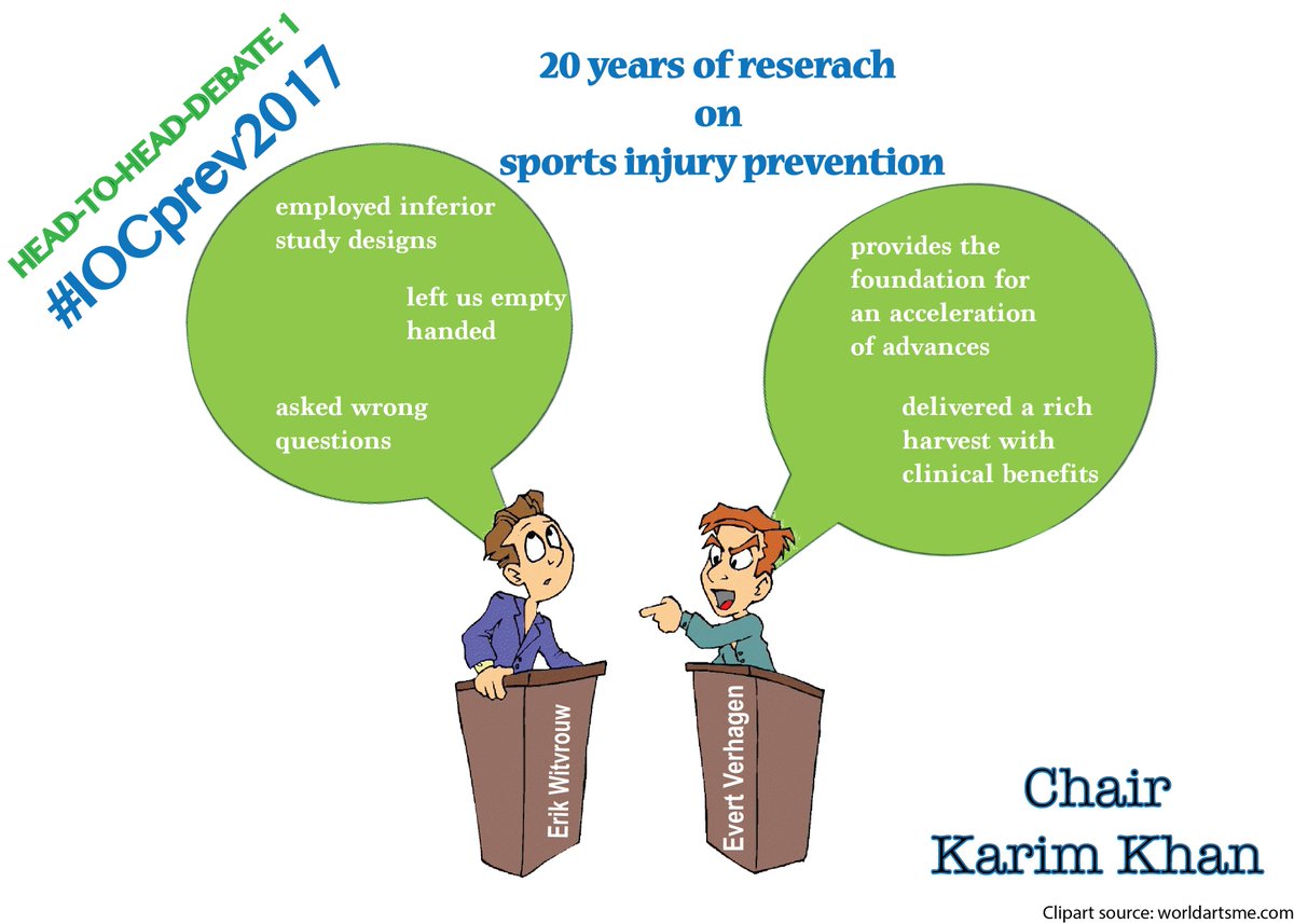 IOCprevConf's tweet photo. #IOCprev2017 #HeadtoHead #debate1
Assessing where v r @ after 20 yrs of research in sports inj prev
@BJSM_BMJ
@ErikWitvrouw
@EvertVerhagen https://t.co/Dkb0HLfIcw