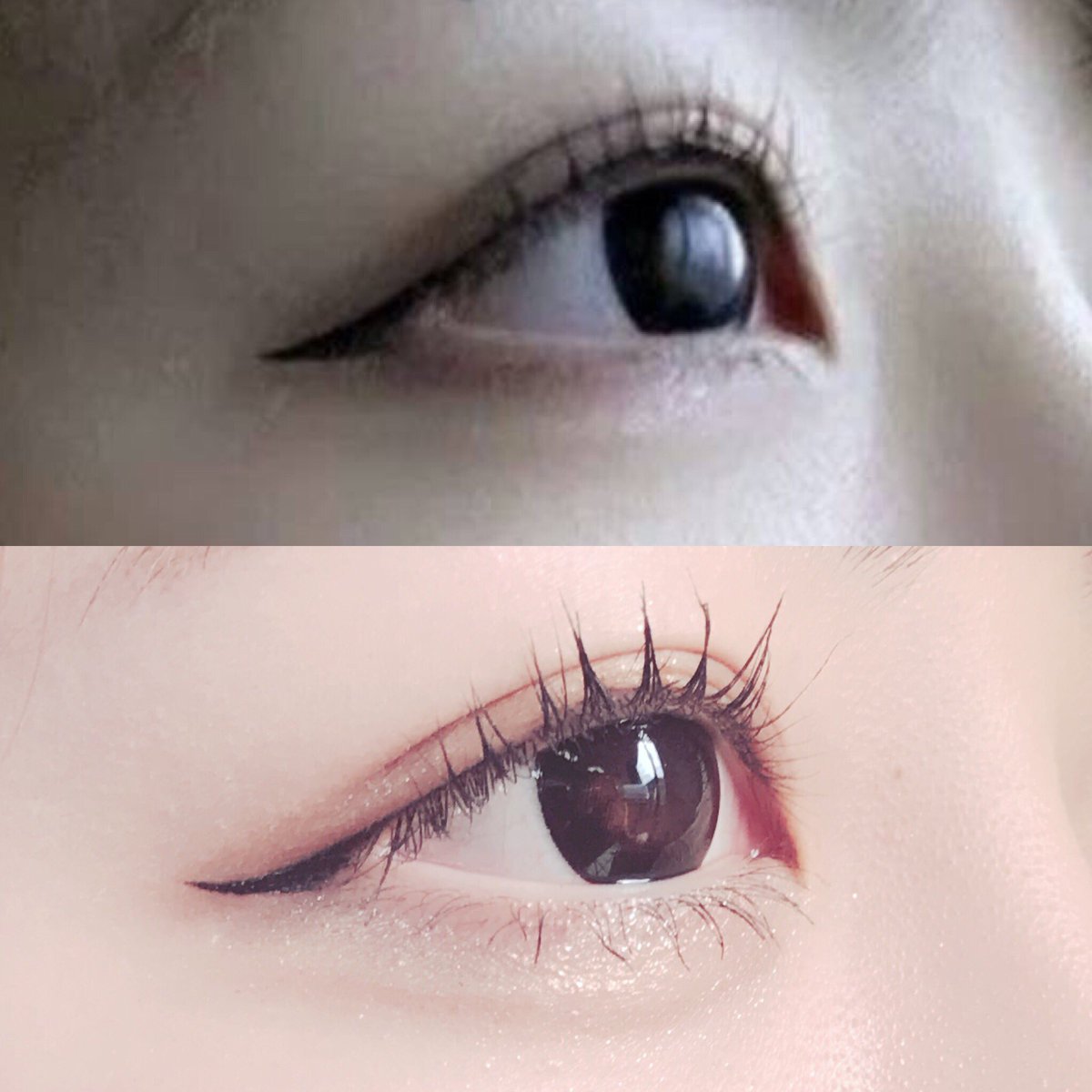 細田羅夢 樹音にメイク変わらないねと言われ マスクしたりでまつ毛ヨレヨレだけど 高校生の頃と比べてみた 本当にあまり変わらない 笑 実はアイライン 昔 上 は全部ひいていたけど今 下 は目尻にしか引いていないので少し薄くなったはずなんだけど