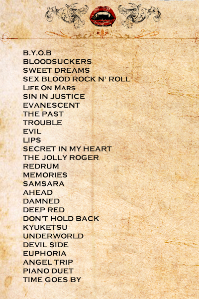 DevilsideHyde's tweet photo. #NEWUPDATE #VAMPS #UNDERWORLD #Trackist #LIVETOUR(Feb 23th 2017 https://t.co/e2Jpcf2eLP