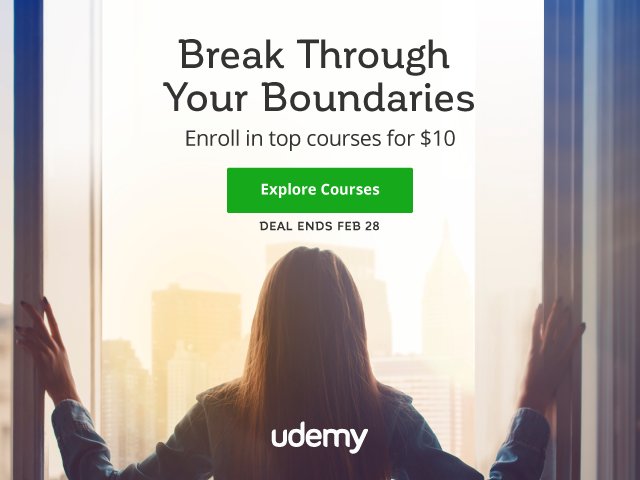 MobileDataPlus's tweet image. February 2017 Promotions on #udemy  bit.ly/2lxqVn7
