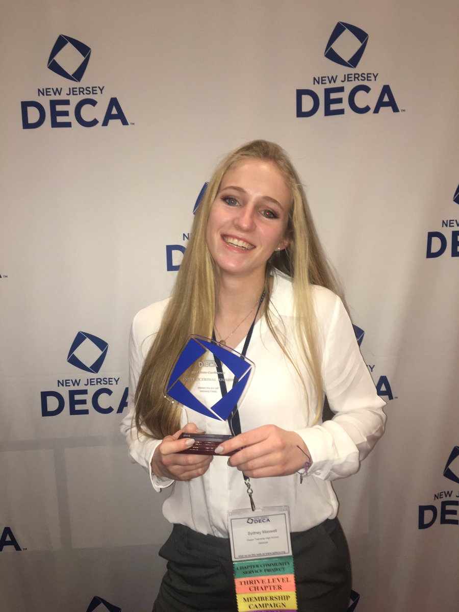 OceanDeca's tweet image. Congrats to Sydney Maxwell for placing in the top 3 for the Principles of Marketing area test!!