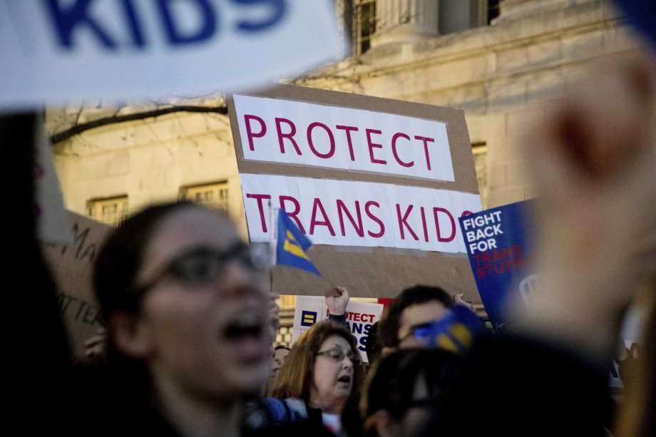 sfchronicle's tweet photo. Conservative applause, activist anger over Trump’s #transgender rollback https://t.co/7XMlcUUeME via @KevinChron https://t.co/iHWrdc3lJN