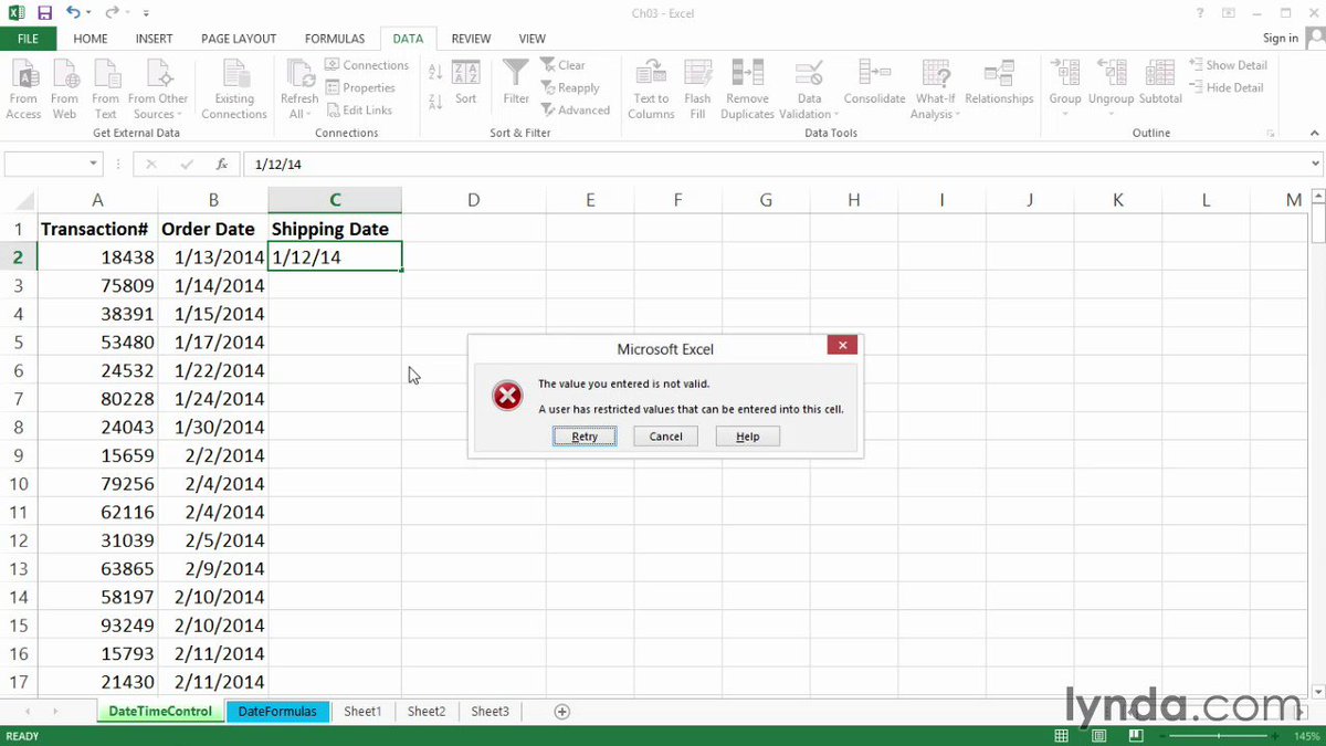 MCTTRAIN1's tweet image. #E_learning #data_modeling #data_modeling_for_ Excel 2013 Date limitations with basic controls part9: Free Online… bit.ly/2laBKL4