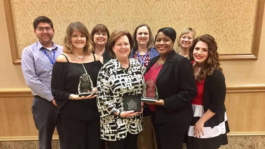 KleinISD's tweet photo. Congrats to the Communications & Planning team on their 2 @tspra Crystal Awards & 1 merit award for excellence in communication! #TSPRA17 https://t.co/huSUK8nHbU