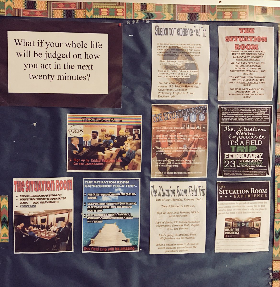 KatyKazi's tweet photo. Maple HS ss preparing for #situationroomexperience #maplegate begins at 0630 @pjpulosfusd @JacobsonDanno @lusdedtech @recruiter_mac @rapsa https://t.co/1gpEcfanyD