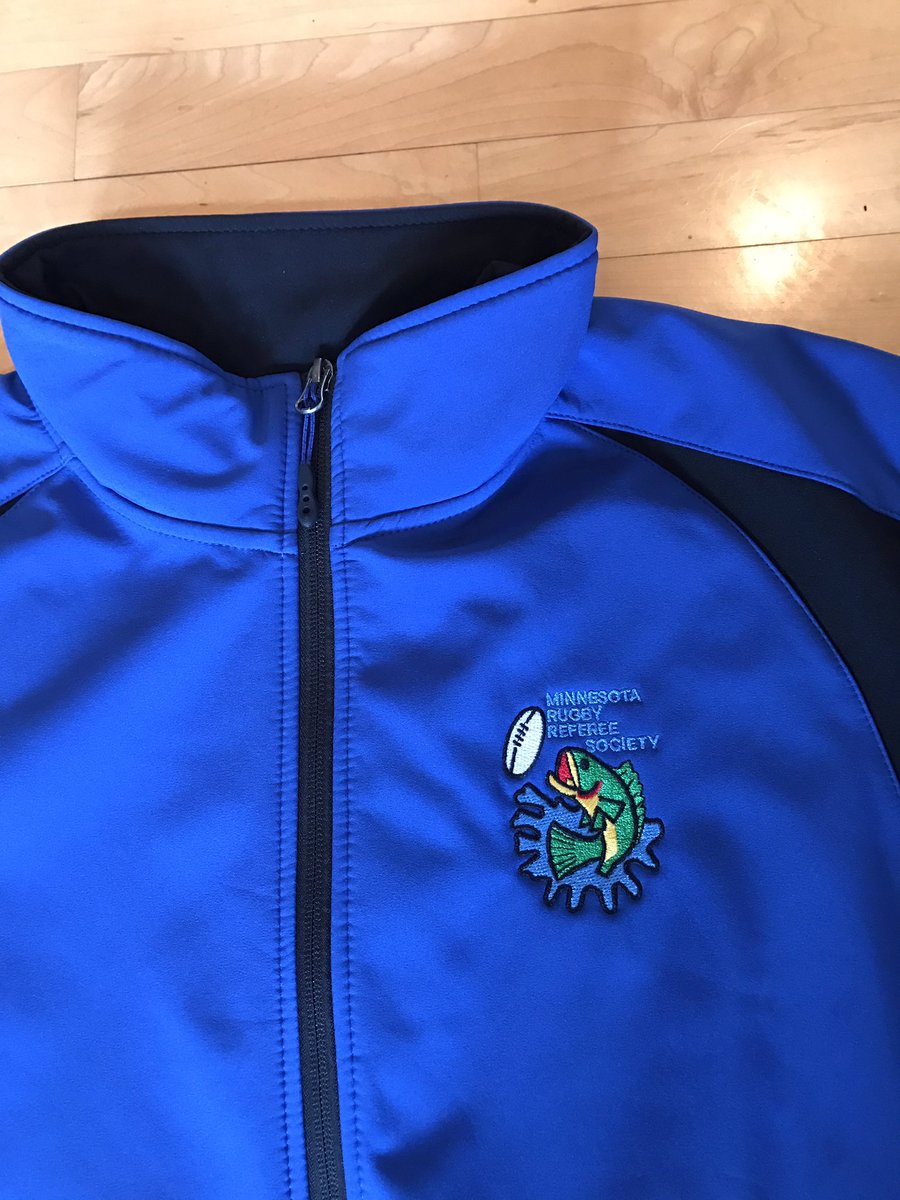 Long-sleeved jacket for Minnesota Rugby Referee Society. #rugby #brand