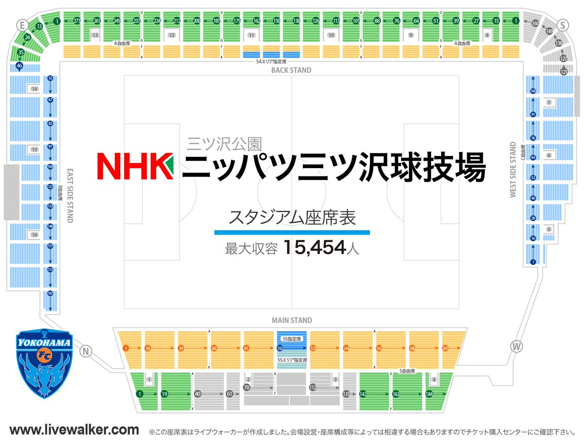 J1リーグ全クラブ スタジアム座席表 21年版