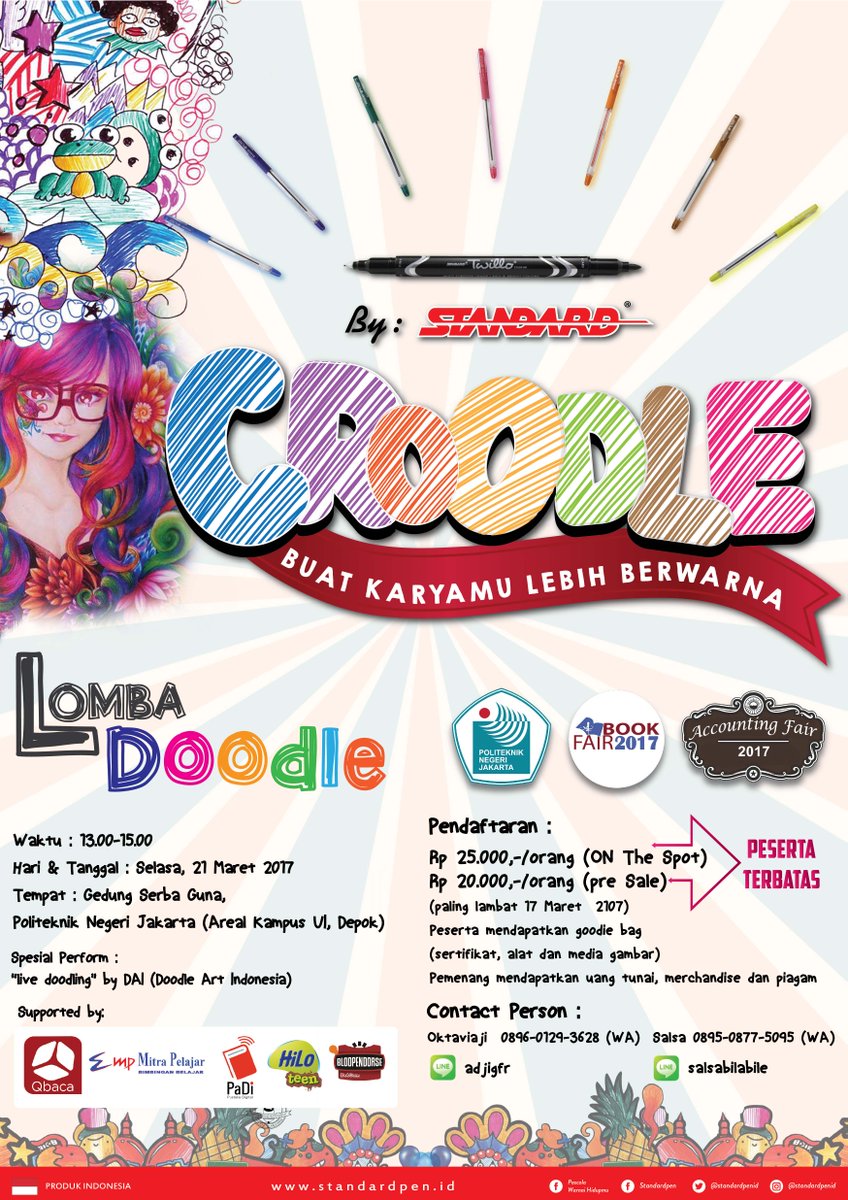 Lomba doodle bersama Standardpen. 
#doodle #croodlestandardpen #blive #twillo #standardpen