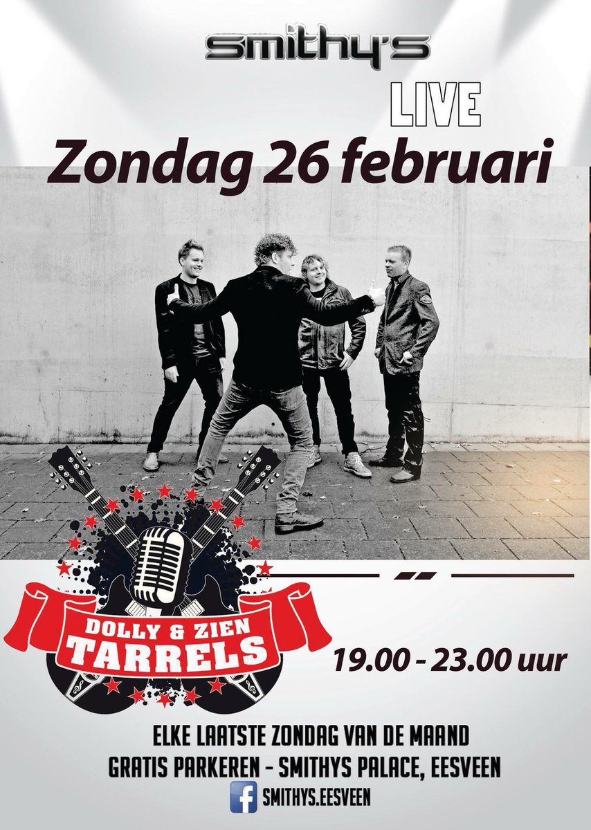 Aankomende zondag weer Smithys live, geopend tot 23.00 uur#feestje#smithys#gezellig!