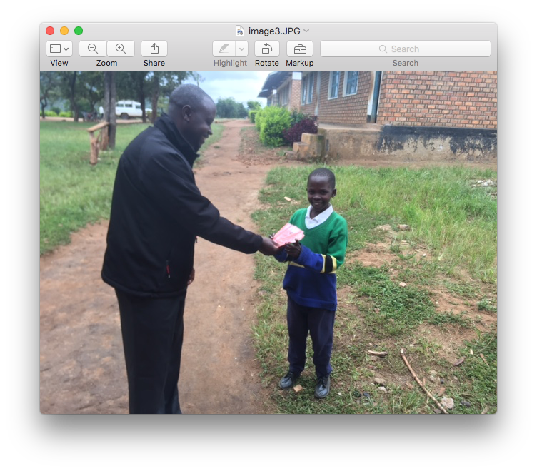 DrSusanWilson's tweet photo. Orphan Edward Joseph, who wept with @LBHSLearning teachers because he couldn't pay boarding fees for 2y school: now at school  - thank you! https://t.co/9edObkg83W