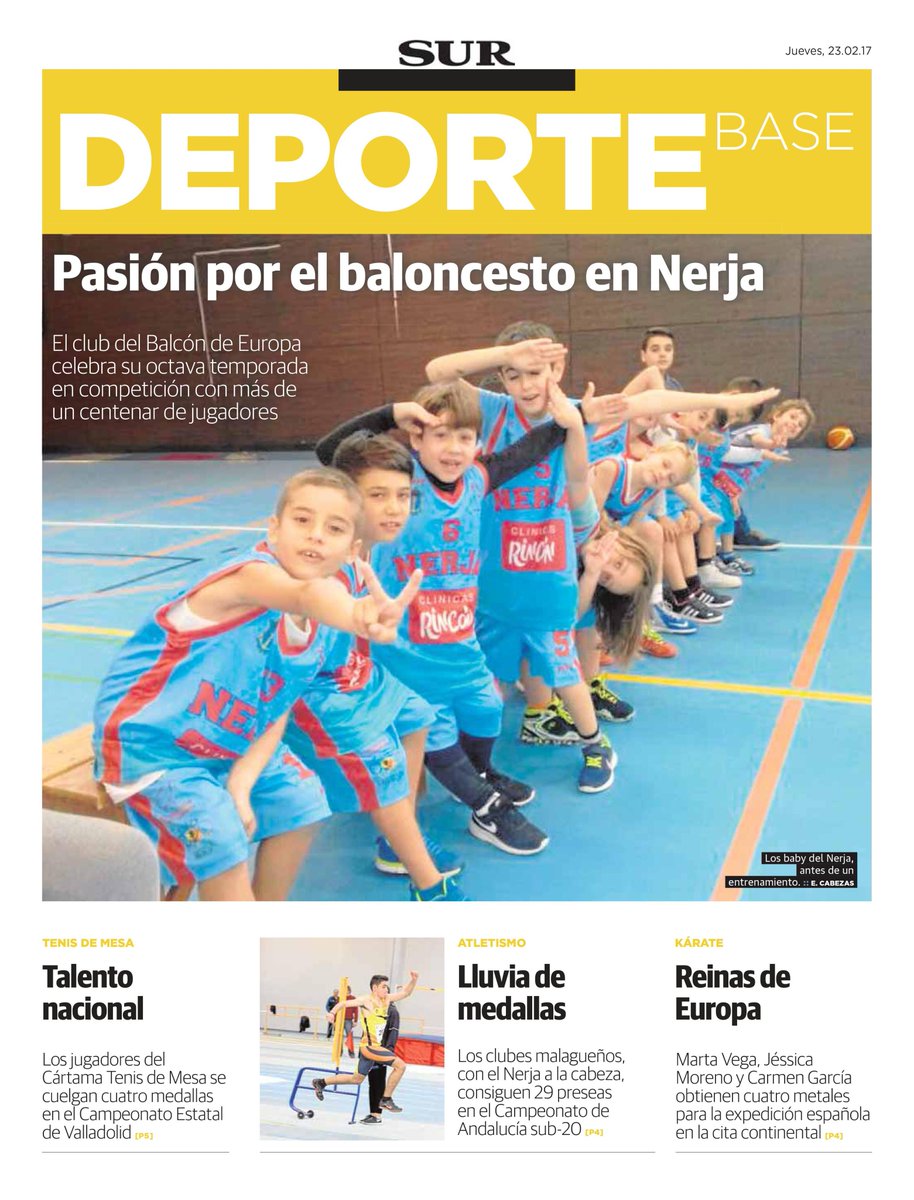 Hoy en #DeporteBase el <a href="/ClubNerjaBasket/">Club Nerja Baloncest</a> presume de cantera.