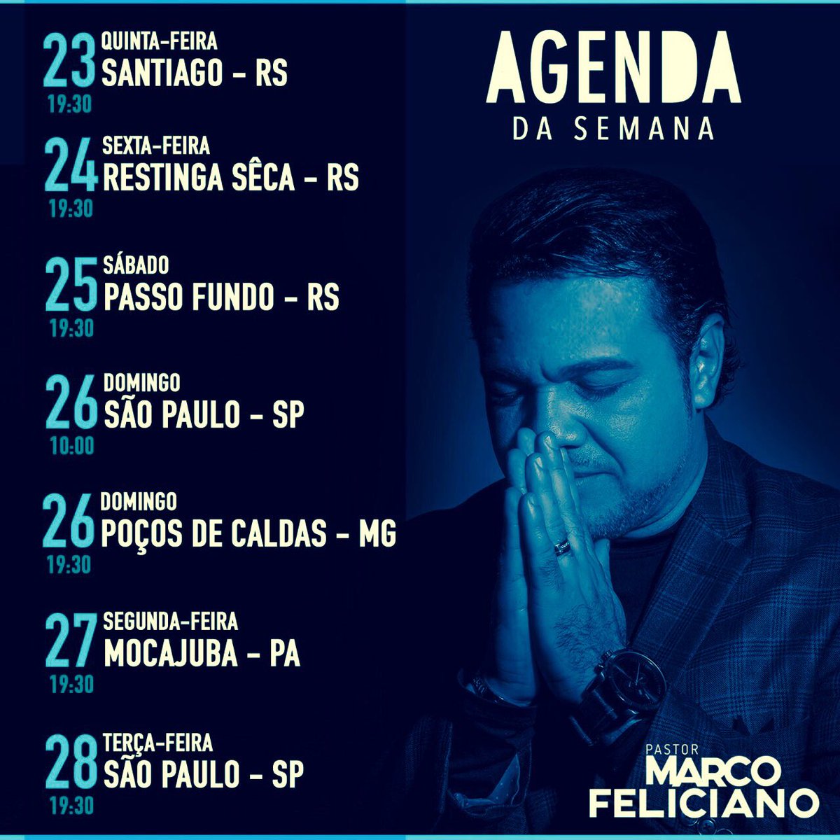 marcofeliciano's tweet image. #AgendaDaSemana #PregarOEvangelho #ReageBrasil #Avivamento
