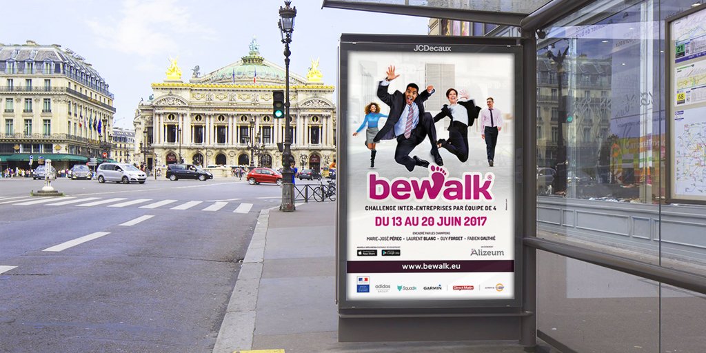 Challengebewalk's tweet photo. La campagne d'affiche #Bewalk est prolongée d'une semaine ! Une chance de plus de gagner votre inscription 😉 Profitez-en ! https://t.co/KfikI0WDmp