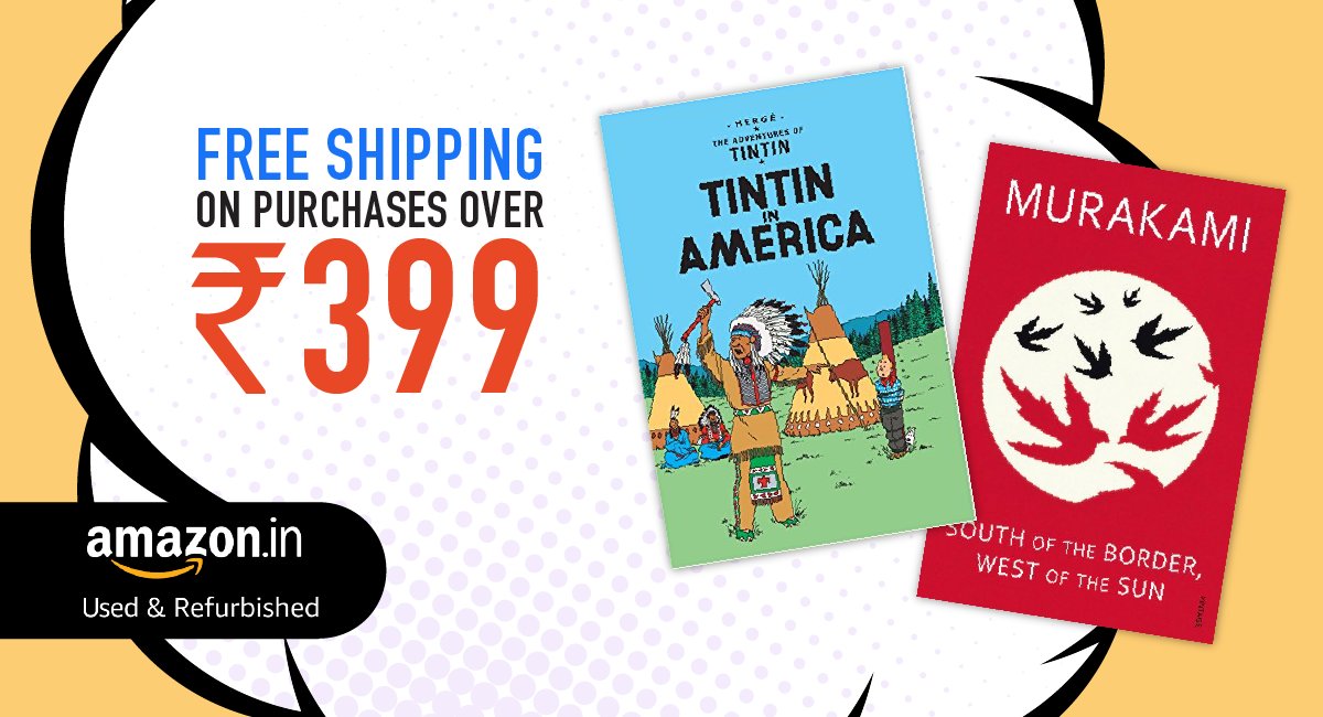 Amazon_Used's tweet photo. Let your mind wander throught the fictional world of books. Now second-hand books come home to you! https://t.co/OLYrhkvIeC #AbChillKaro https://t.co/ybO9w2NbvE