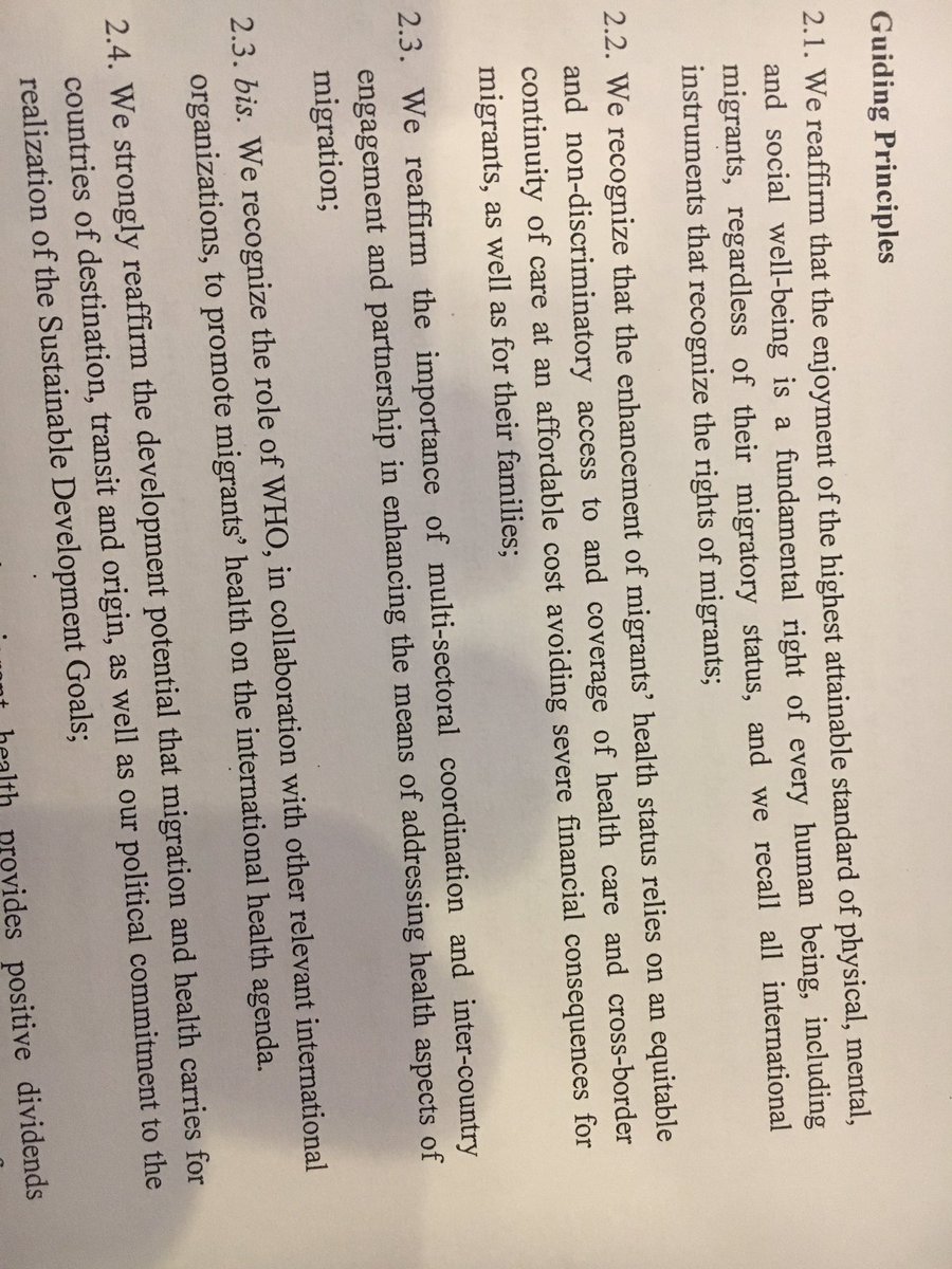2/ Guiding principles of #ColomboStatement on #migranthealth- impressive achievement now much work to implement policy + research + advocacy