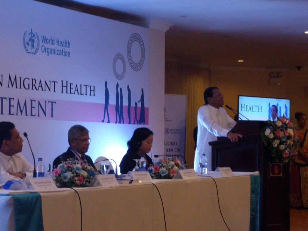 HE President of Sri Lanka addressing the closing ceremony #migranthealth #migration