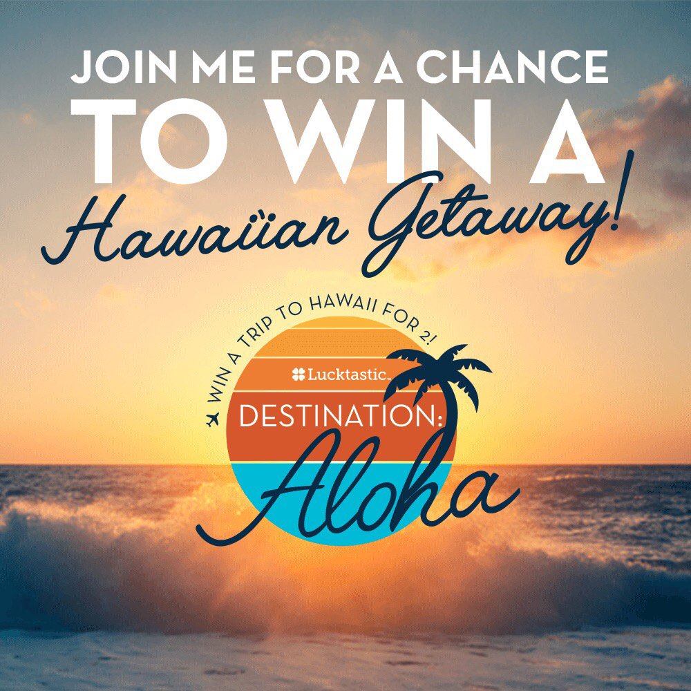 RedRob1975's tweet image. Come join me for a Hawaiian Getaway! lucktastic.com/twShareFunnel