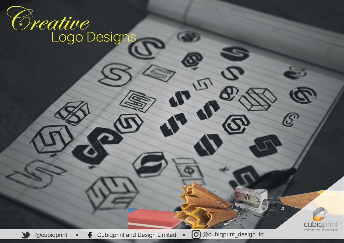 cubiqprint's tweet photo. We make it our priority to ensure that the visual corner stone of your brand is equally expressed.
#CreativeLogoDesigns #designthinking https://t.co/jpzczZhdAp