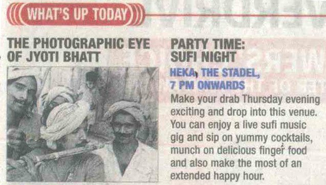 What's Up Today? Times of India mention's - Sufi Nights Heka The Egyptian Lounge Bar 
Take a sneek peek here:
facebook.com/thestadel/phot…