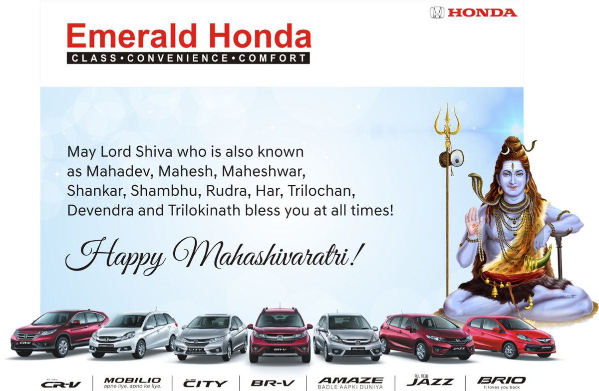 EmeraldHonda's tweet photo. Emerald Honda wishes all mahashivratri @EmeraldHonda https://t.co/uEVZt8nqaQ