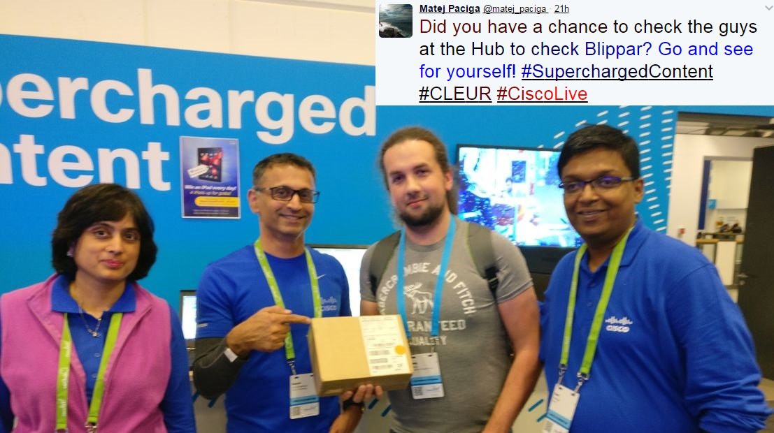 CiscoTechComm's tweet image. #iPad winner for Day 3 at booth #SuperchargedContent - @matej_paciga. Great to have your appreciation, Matej P. #CLEUR