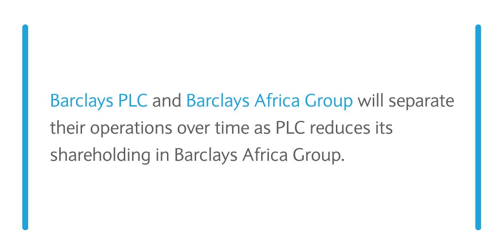 Absa Group On Twitter Uk Based Barclays Plc And Barclays Africa