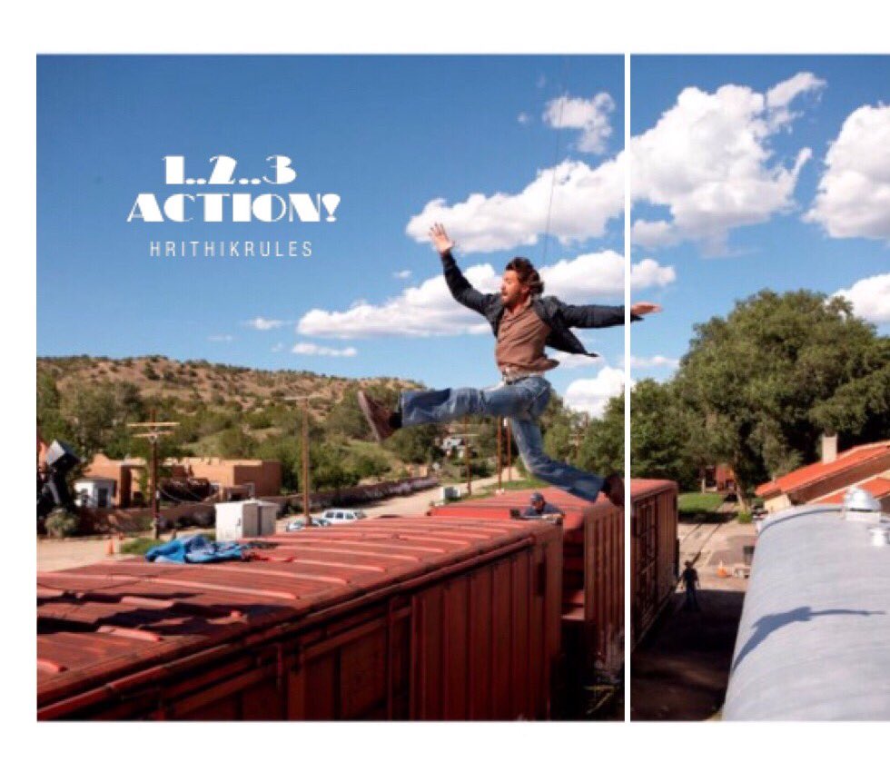 HrithikRules's tweet photo. #ThrowbackThursday #Hrithik #hangingintheair Just another day at work. #onset #Kites https://t.co/HKU9VQgEmm