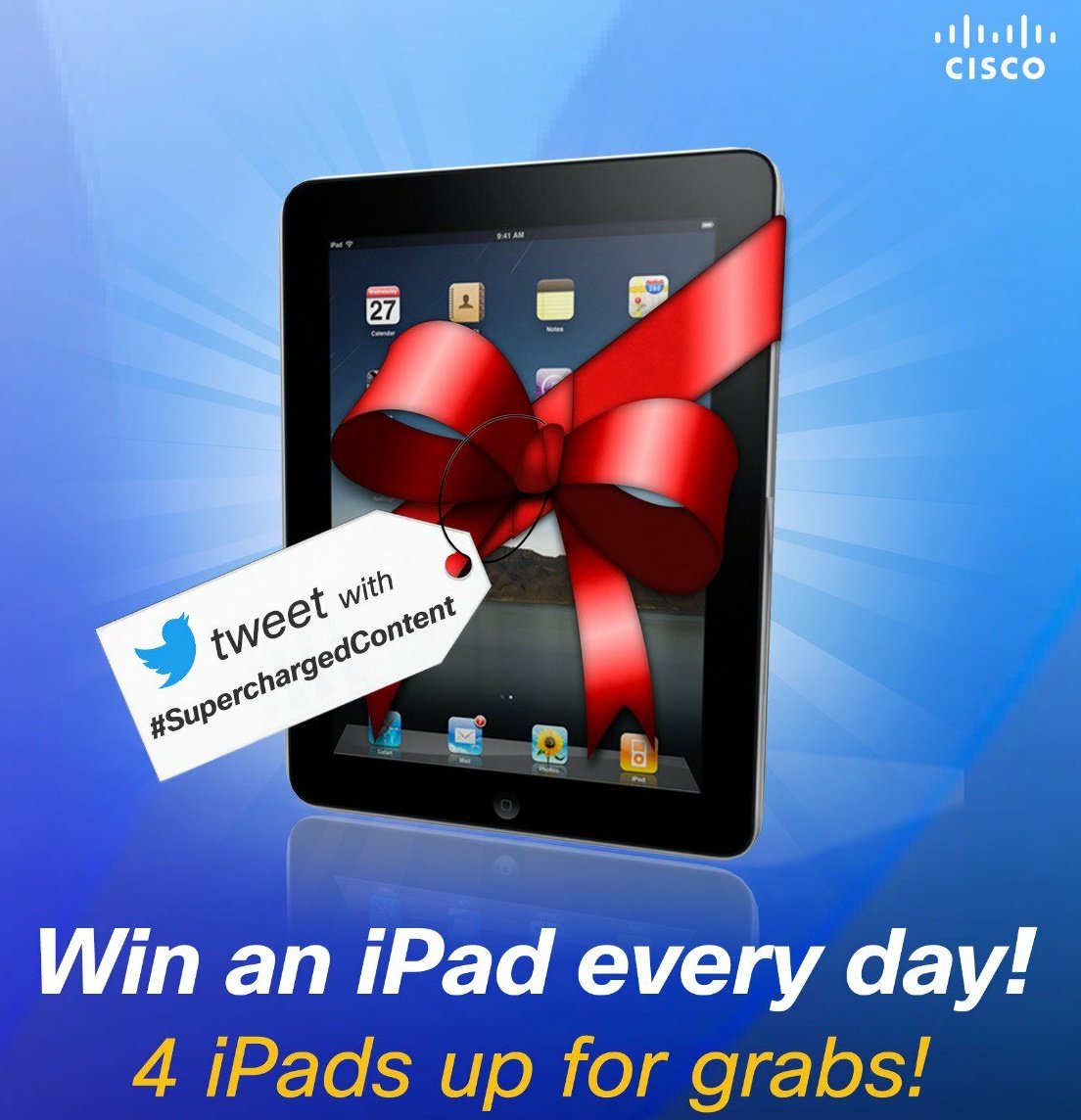 samgeo78's tweet image. Last chance to win an iPad. Come to #SuperchargedContent next to Cisco Store, Hub - Hall 2.2. @CiscoTechComm #CLEUR @rajesh_c @una_kothari