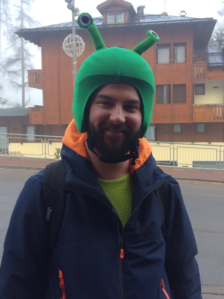 Newfieldski2019's tweet photo. Mr B was a unanimous winner this morning! Squealing as he lost control into a ditch #epicfail #alienhat #newfieldski2017 https://t.co/xq69BVskn6