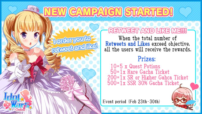 idolwarsNutaku's tweet photo. Join the event "Retweet and Like me"‼️
https://t.co/iVnT2Yqg8u
#IdolwarsNutaku https://t.co/Muu31dsh5s