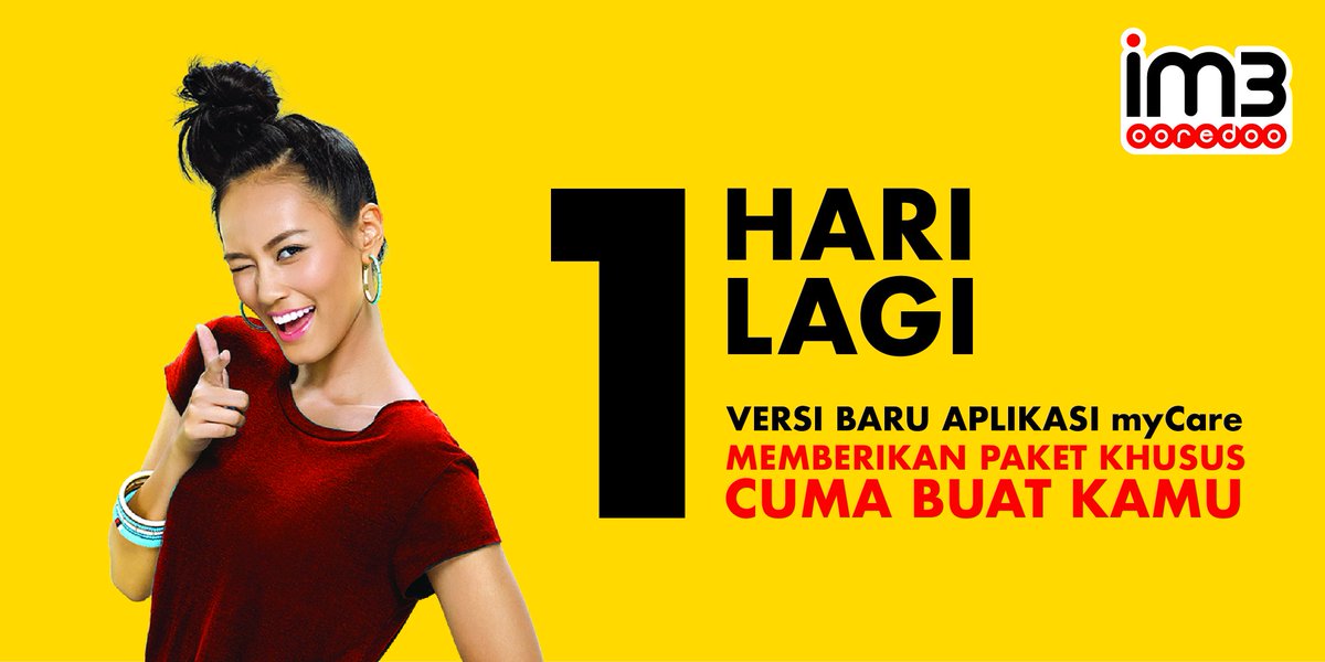 indosatim3's tweet photo. Tahan penasaran kamu sebentar lagi! Besok kamu bisa cobain  aplikasi  terbaru dari IM3 Ooredoo! https://t.co/Pc5IyRaOkH