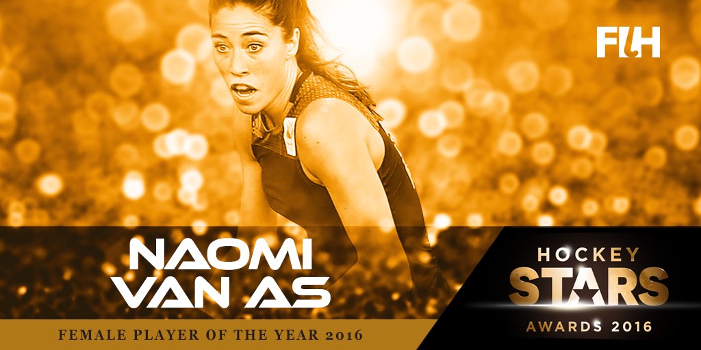 naomivanas's tweet photo. Verrast en vereerd met het winnen van de Player of the Year Award 2016! @FIH_Hockey #honored #HockeyStars ⭐️🇮🇳 https://t.co/CUBQtjfPJ6