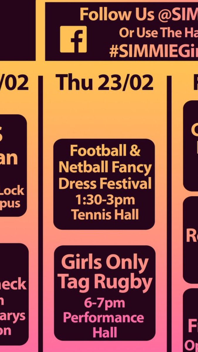 UNOSIMMS's tweet photo. REMEMBER there is no 6-7pm netball tonight because...

IT IS THE FOOTBALL &amp; NETBALL FANCY DRESS FESTIVAL TODAY 1:30-3pm IN THE TENNIS HALL!🎉 https://t.co/PpWz0tj0XL