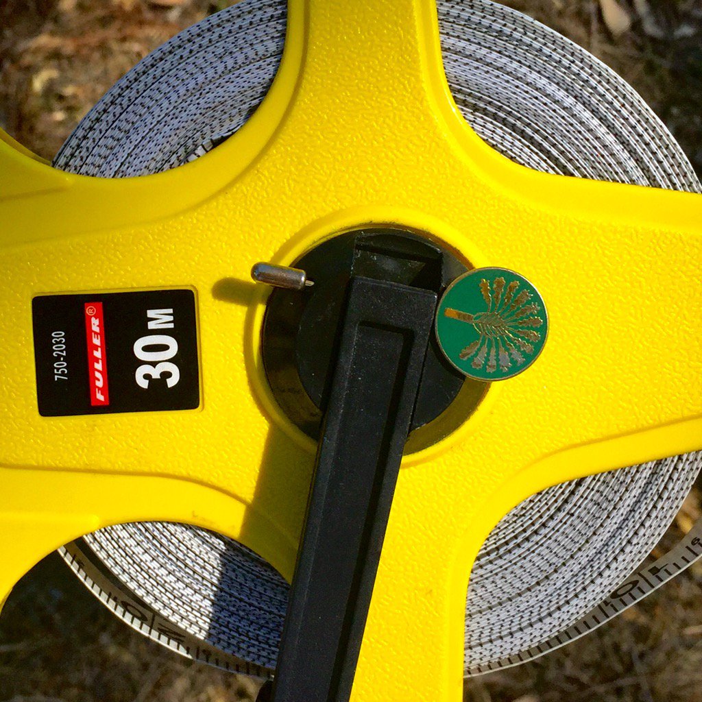 ApsaraCat's tweet photo. Lost spindle to wind tape while surveying threatened #Persoonia species. Used my @bgci pin! Perfect. #fieldworkhacks https://t.co/2Gy5UL12lw