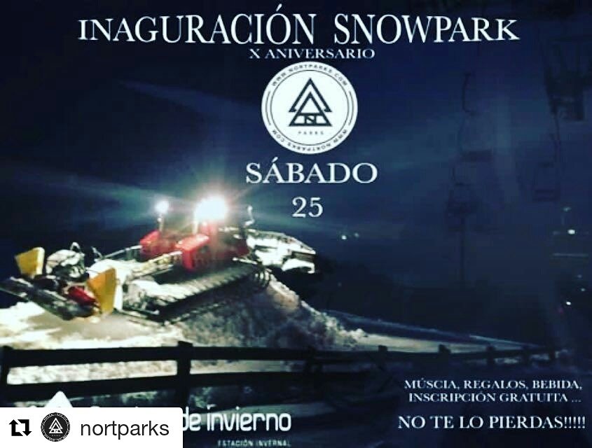 #Repost <a href="/nortparks/">Nortparks</a>
INAUGURACIÓN SNOWPARK - FUENTES DE INVIERNO –
X ANIVERSARIO.
Os esperamos!!!! <a href="/FuentesInviern0/">FuentesInvierno.com</a> #fuentesdeinvierno
