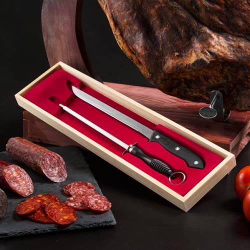 Cuchillo jamonero y afilador por 5€.  goo.gl/lzQY0v #barganero #cuchillojamonero