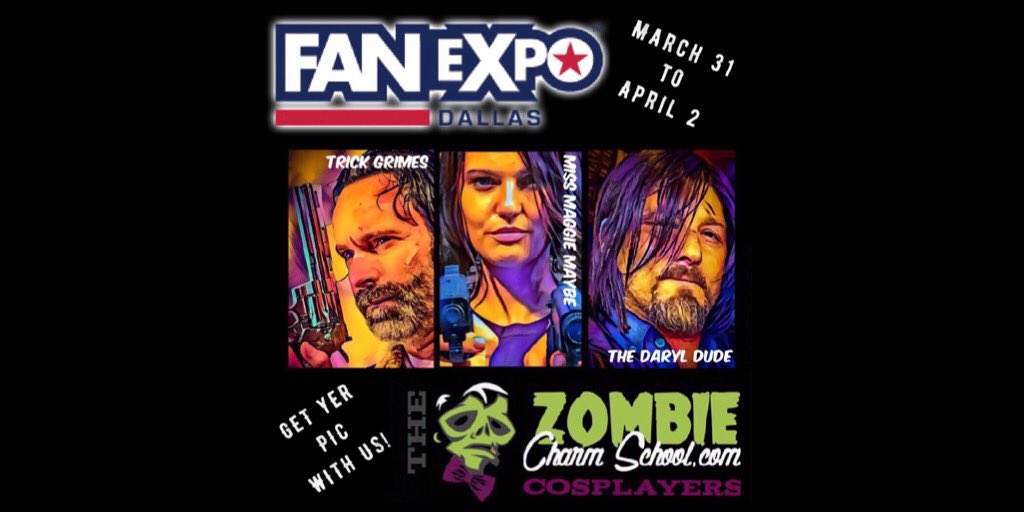 MissMaggieMaybe's tweet photo. Come gimme a hug in Dallas! And @TheDarylDude and @trick_grimes, too!  #FanExpoDallas @UndeadWalkingFS #TWDFamily #cosplayers #TWD https://t.co/d8OI85YVhn