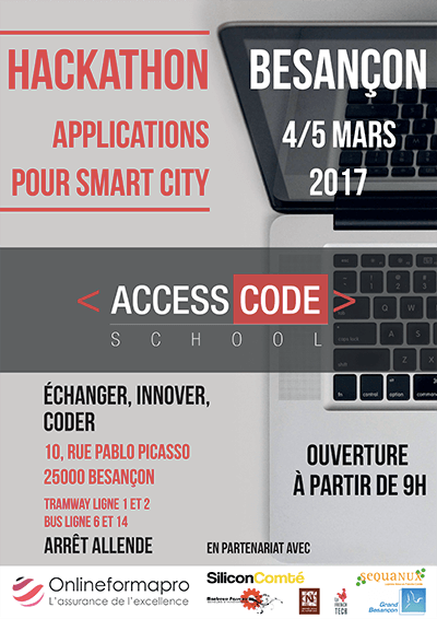 AccessCodeOFP's tweet photo. Le #hackathon ACS c'est les 4 et 5 mars avec  @siliconcomte @Sequanux la CAGB et les Montreurs Passeurs. Les détails https://t.co/k8Fkp9G2Ij https://t.co/XhjzoFGp0u