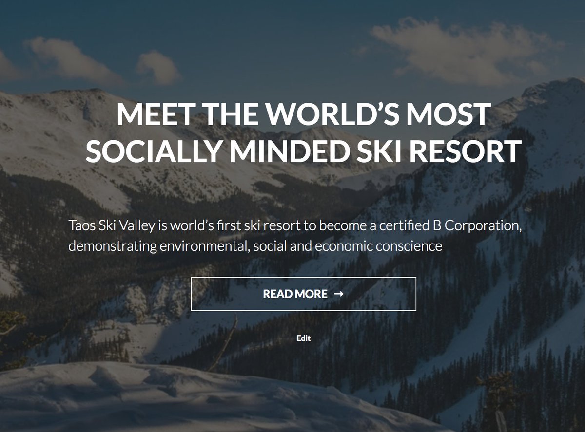 luxuryskimag's tweet photo. Meet the world's most socially minded ski resort: https://t.co/As7s4UDWyi @TaosSkiValley #skiing #LuxuryTravel https://t.co/5pY7S80H9z