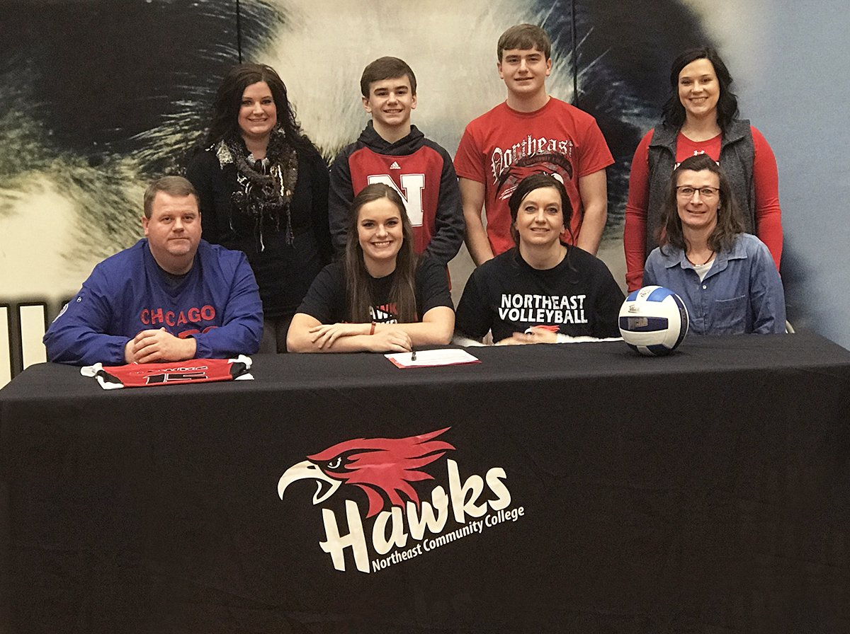 NortheastHawks's tweet photo. Welcome to the #HawkFamily Delaney Belt! She from Shelby-Rising City HS and has signed to play with #HawkVB!! We are excited you chose us!! https://t.co/crVRXhlzt0