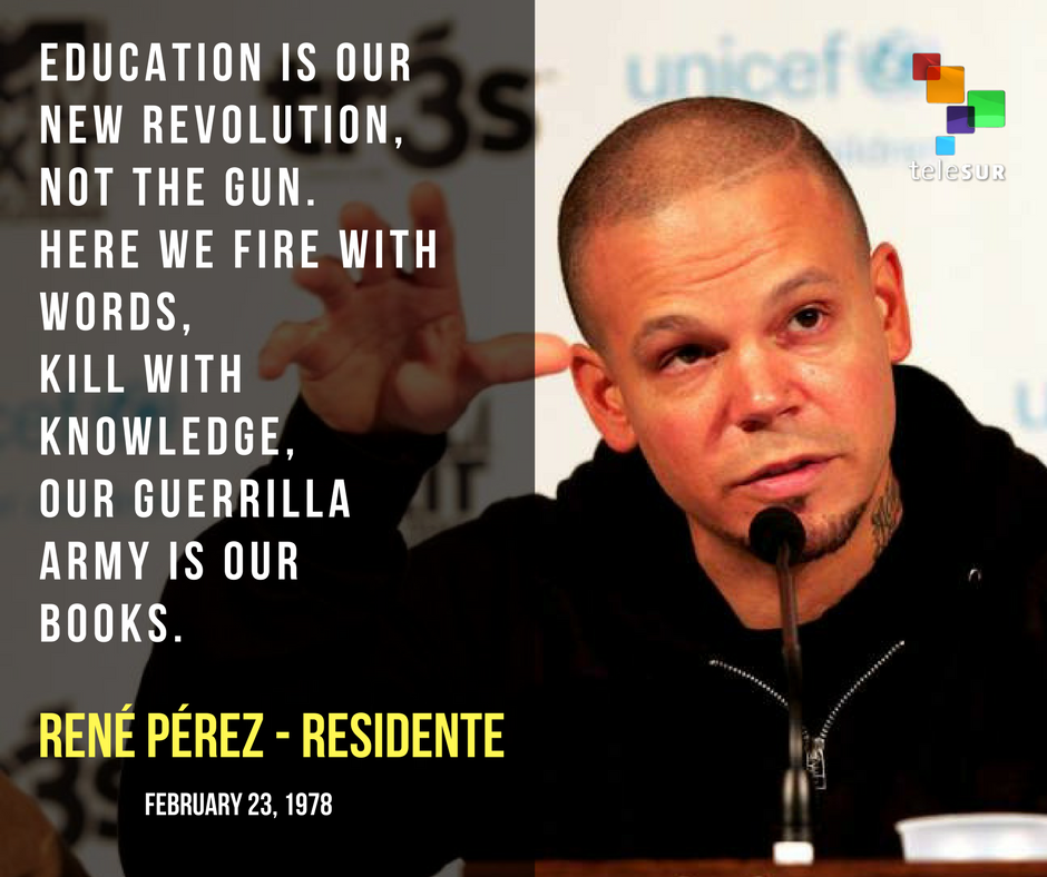 Happy Birthday to musician and social activist René Pérez - Residente.  Residente 