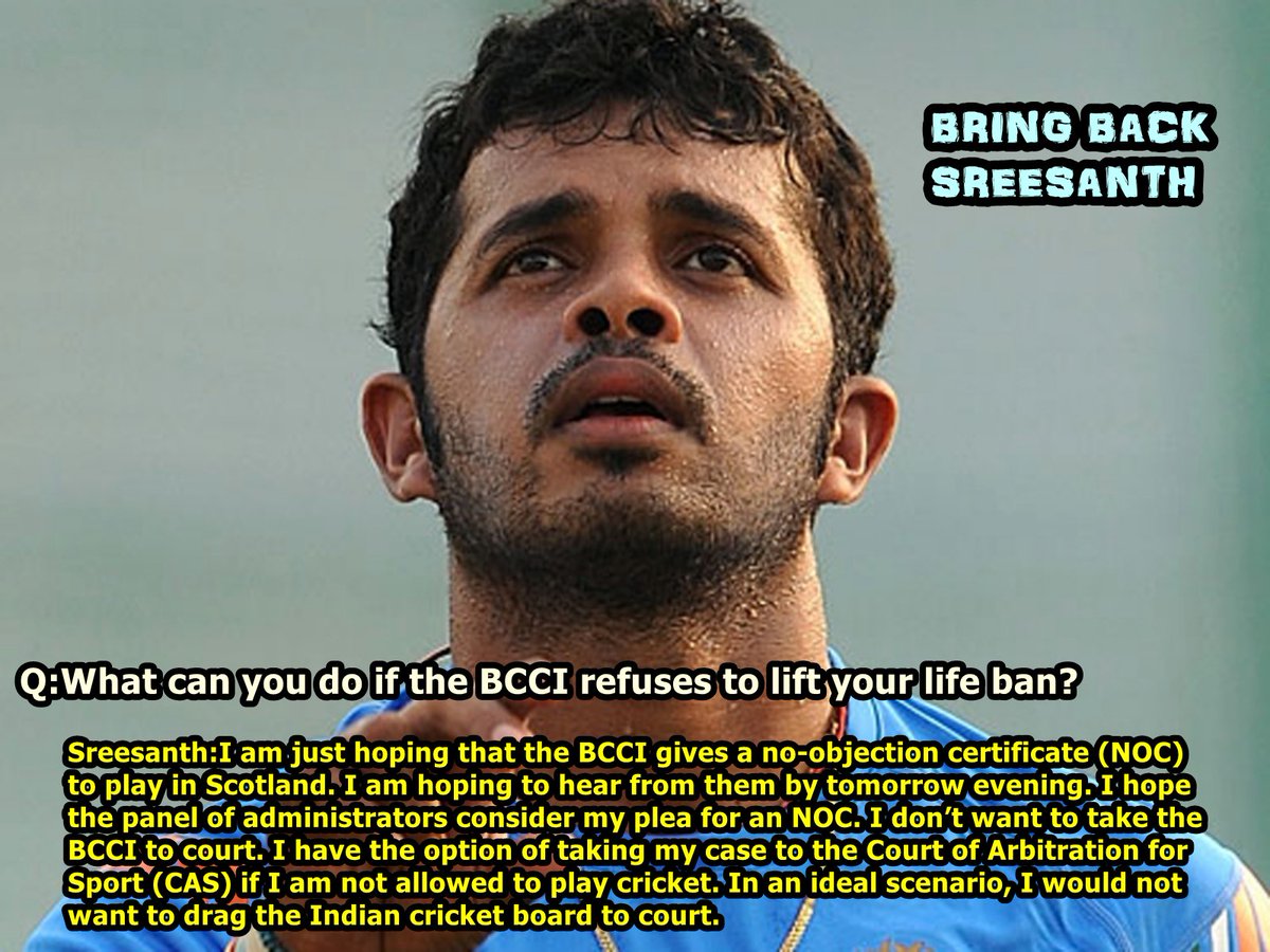 WeSupportSree's tweet image. #BringBackSreesanth
#RemoveBanOfSreesanth