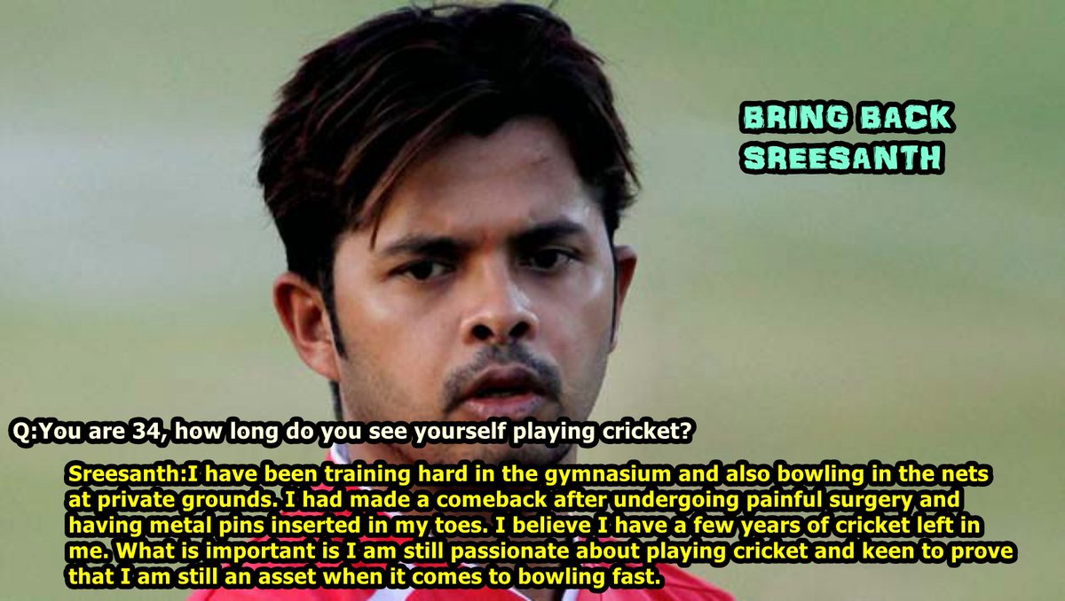 WeSupportSree's tweet image. #BringBackSreesanth
#RemovebanofSreesanth