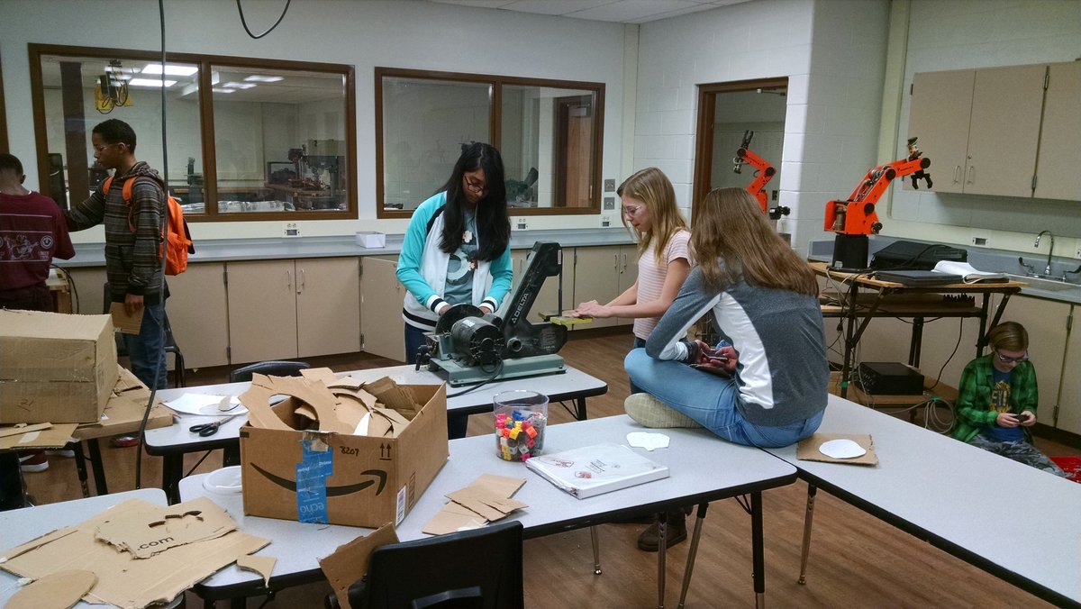 Finally getting a chance to use the shop tools. WIN extension activities in full swing. #STEM