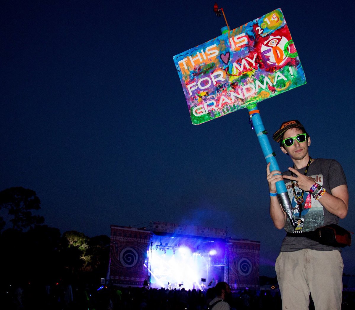 Press0Prod's tweet photo. #tbt to @okeechobeefest last year! We are 1 week away from #omf2017! #totem #thisisformygrandma #omf16 #omf17 🌀 https://t.co/bJks8R5dot